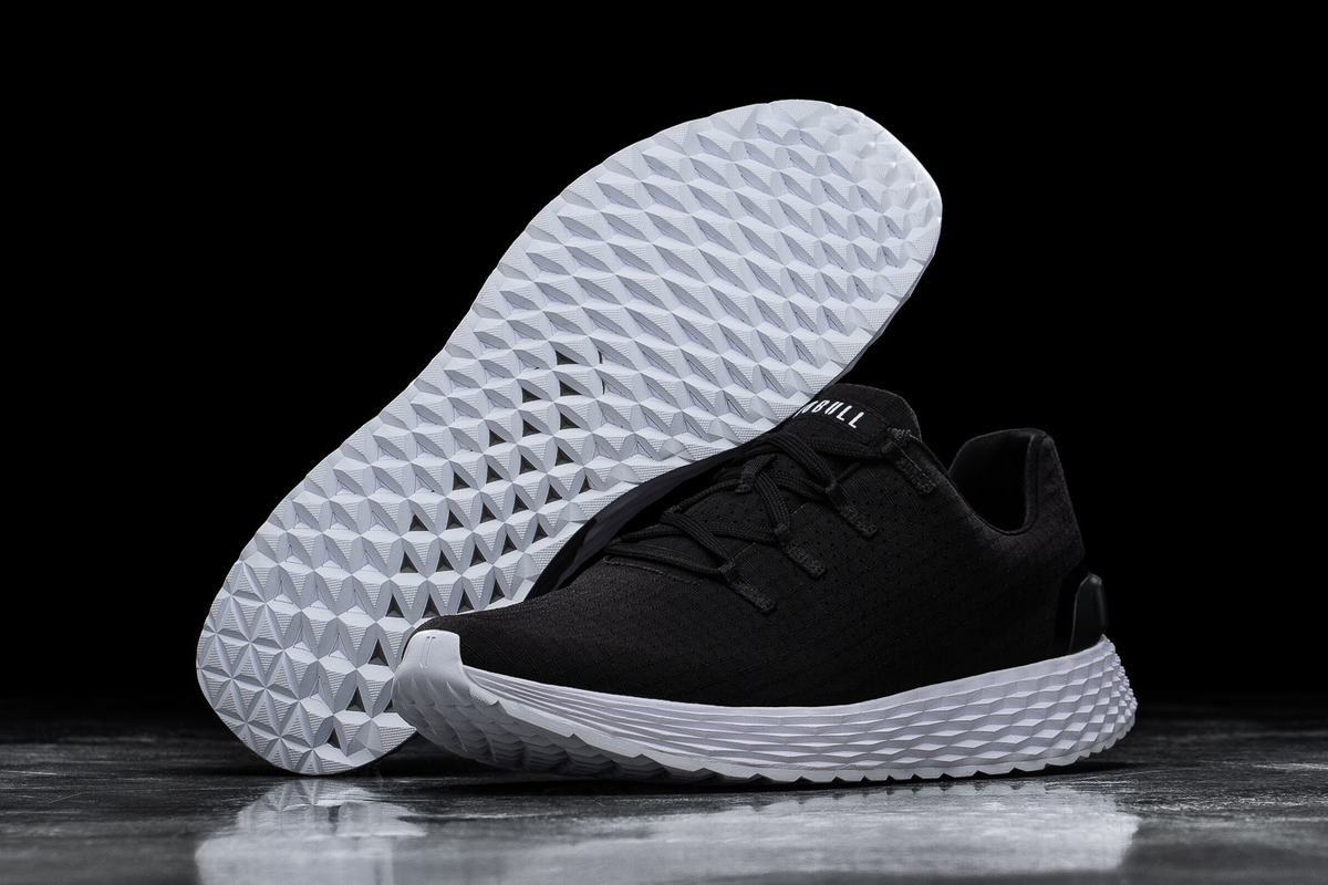 Nobull Ripstop Runner Men's Running Shoes Black White | Australia (YW9168)